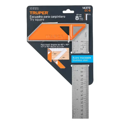 ESCUADRA CARPINTERO 8P TRUPER EC-8 14372