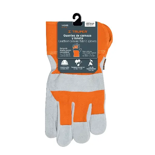 GUANTES CARNAZA/LONA TRUPER 14245 GU-235
