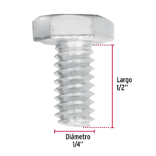TORNILLO HEX 1/4 X 1/2P FIERO 44556 TORM-1/4X1/2
