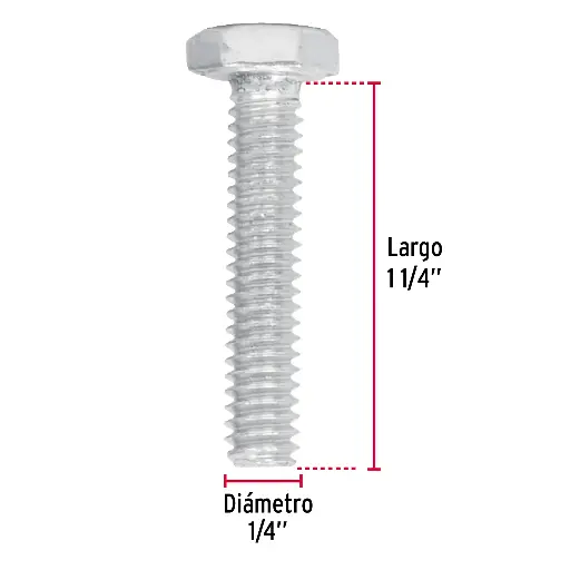 TORNILLO HEX 1/4 X 1-1/4 FIERO 44559