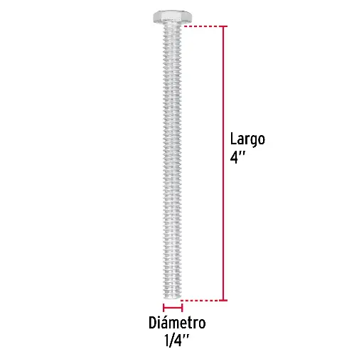 TORNILLO HEX 1/4 X 4P FIERO 44633