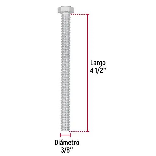 TORNILLO HEX 3/8 X 4-1/2P 15PZ FIERO 44651 TORM-3/8X4-1/2