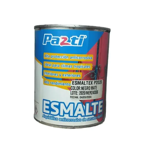 ESMALTE 1L NEGRO MATE PAZTI