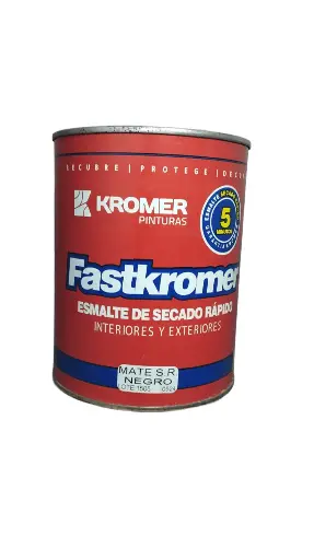 ESMALTE 1L NEGRO MATE SECADO RAPIDO KROMER