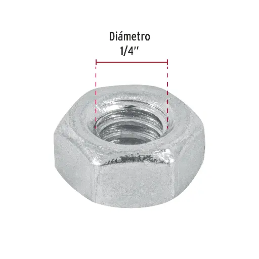 TUERCA 1/4 GALV FIERO 44548 TUE-1/4