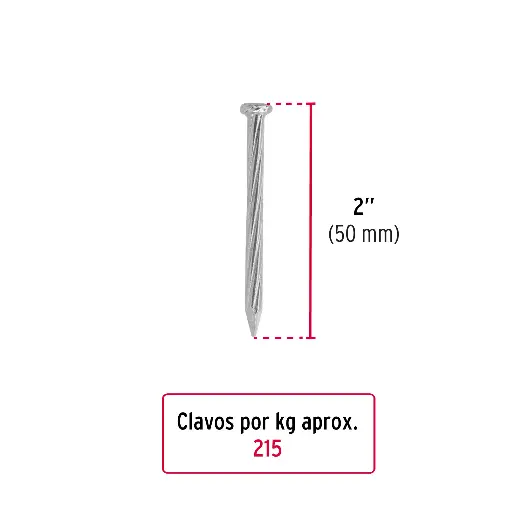 CLAVO CONCRETO 2PULG FIERO 44123 CLC-1KG
