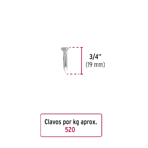 CLAVO CONCRETO 3/4PULG FIERO 44120 1KG