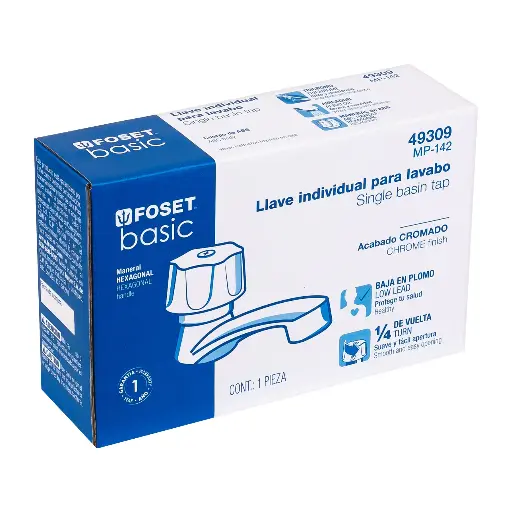 LLAVE IND LAVABO ABS 1PZ FOSET MP-142 49309