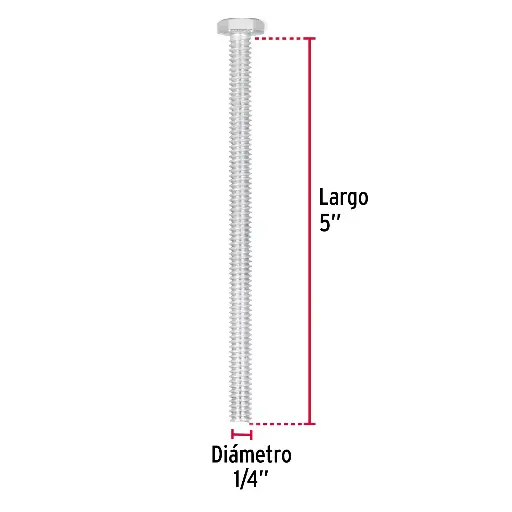TORNILLO HEX 1/4 X 5P FIERO 44640