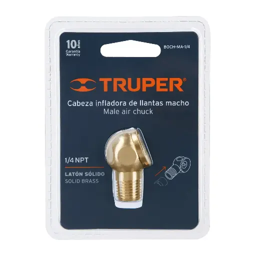 INFLADOR LLANTAS MACHO TRUPER BOCH-MA-1/4 19087