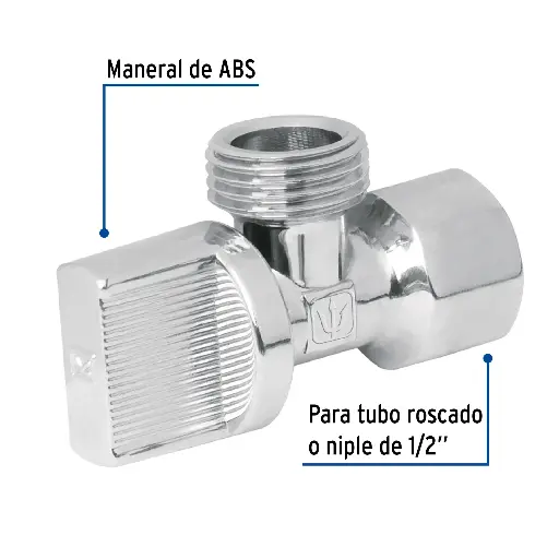 LLAVE ANGULAR PLANA CUERPO LATON 1/4V FOSET 49110 ANG-01