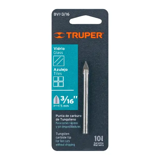 BROCA VIDRIO/AZUL 3/16 TRUPER BVI-3/16 11701