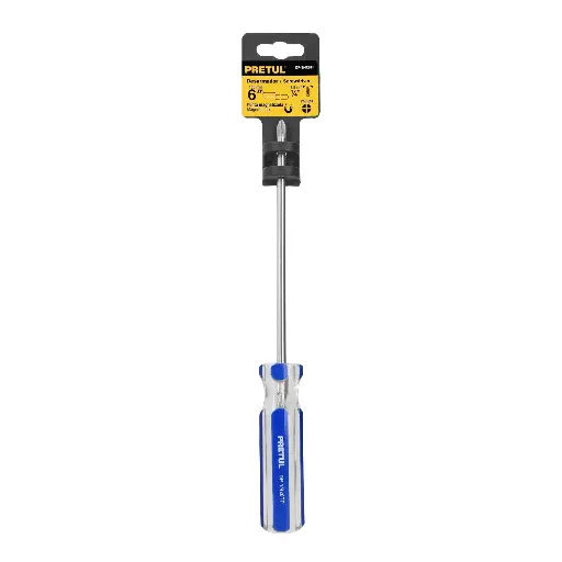 DESARMADOR CRUZ 1/4 X 6 PVC PRETUL 21477