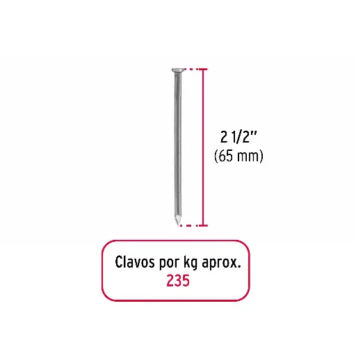 CLAVO MADERA 2-1/2 FIERO 45022 1KG