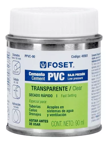 PEGAMENTO PVC BOTE 90ML FOSET 49561 PPVC-90
