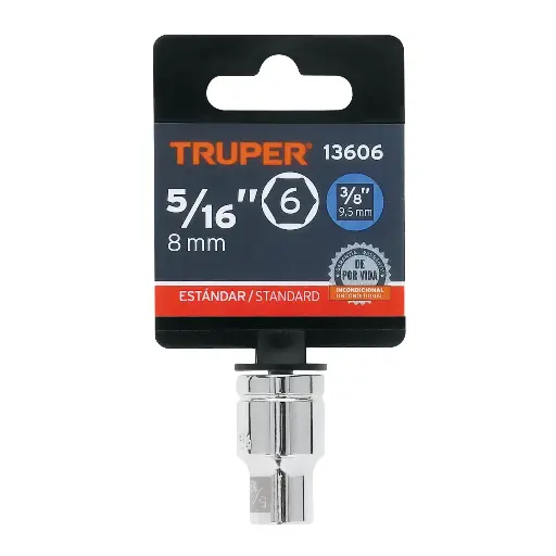 DADO 5/16 C3/8 HEX CORTO TRUPER 13606