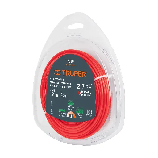 HILO DESB 2.7MM X 12M ROJO TRUPER 16945 HTA-105B