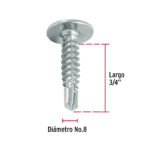 PIJA BROCA C/CRUZ 8 X 3/4 FIERO 44646 1PZ