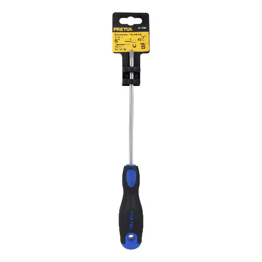 DESARMADOR CRUZ 1/4 X 6 COMF PRETUL DP-1/4X6BP 21499