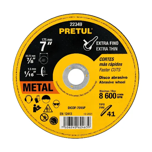 DISCO METAL 7P PRETUL 22349 DICOF-7015P