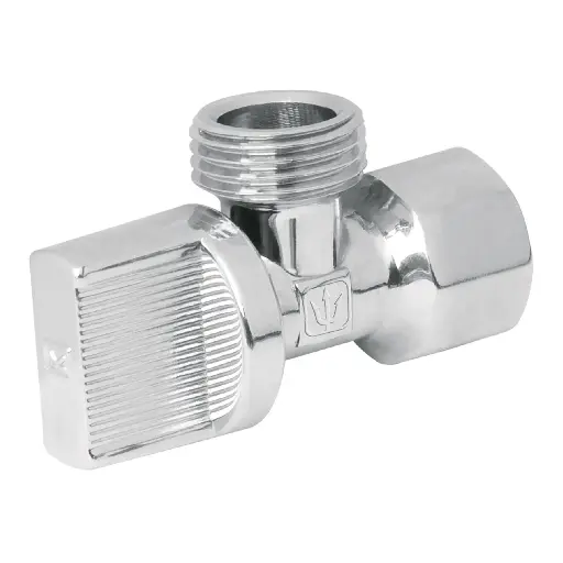 LLAVE ANGULAR PLANA CUERPO NIQUELADO 1/4V FOSET 48028 ANG-07