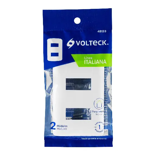 PLACA 2V ITALIANA BLANCA VOLTECK 48133 PPDO-IB