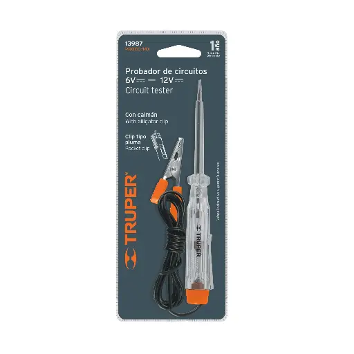 PROBADOR CORRIENTE CAIMAN 12V TRUPER 13987 PROCO-14X