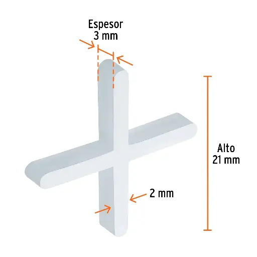 SEPARADOR LOSETA 2MM 200PZ TRUPER 12972
