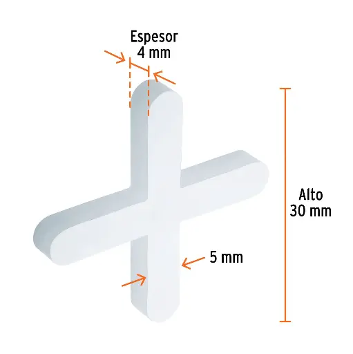 SEPARADOR LOSETA 5MM 100PZ TRUPER 12974 
