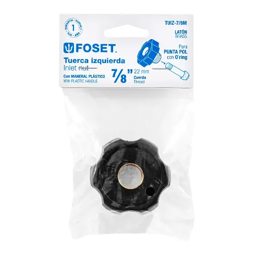 TUERCA IZQUIERDA 7/8 MANERAL PLASTICO FOSET 46154