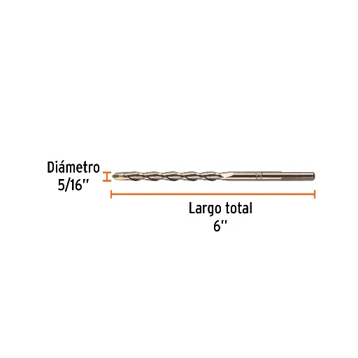 BROCA CONCRETO 5/16 X 6 TRUPER 11215