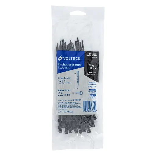 CINCHO 150 X 3.5 NEGRO VOLTECK 44323 CIN-4015N