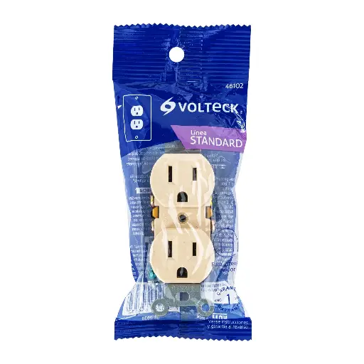 CONTACTO DUPLEX ATERR VOLTECK 46102 CODO-S 