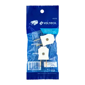 CLAVIJA BCA PLANA 2 PZ VOLTECH CL-PL 46209