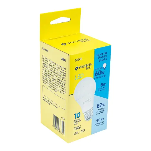 FOCO/LAMPARA 8W LED DIA VOLTECK 28061 LED-60FB 