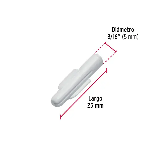TAQUETE PLAST 3/16 FIERO 40163 TAQ-3/16P 1 PIEZA