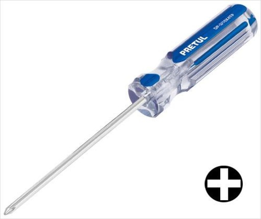 DESARMADOR CRUZ 3/16 X 4 PVC PRETUL 21473 DP-3/16X4TP 