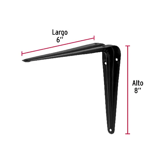 MENSULA 6X8 NEGRA FIERO 44452 ME-8N