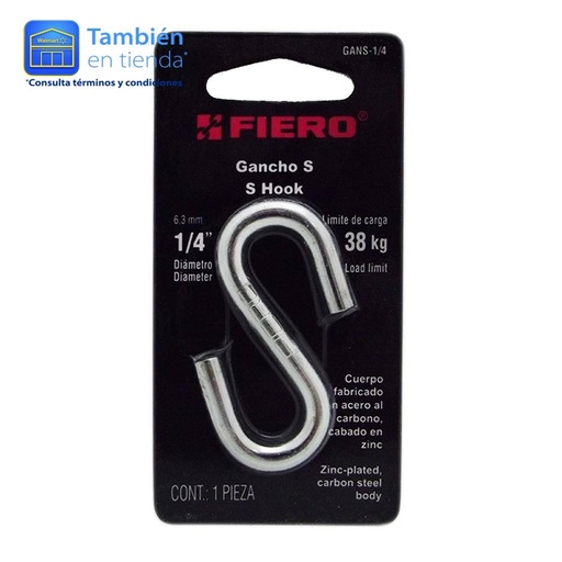 GANCHO S 1/4 ACERO PARA CABLE FIERO 44092 