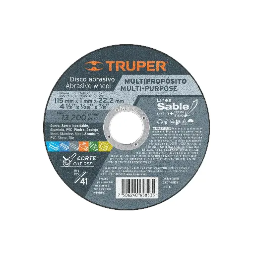 DISCO SABLE 4.5 MULTIUSO TRUPER 18651 DICOF-4510M 