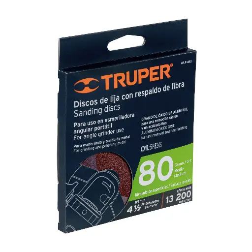LIJA DISCO 4.5 G80 1PZ TRUPER DILF-480 100127 