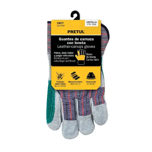 GUANTES CARNAZA MEC PRETUL 29977