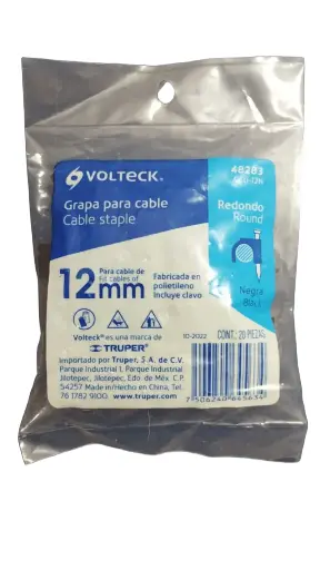GRAPA 12MM RED NEGRA VOLTECK GCU-12N 48283 