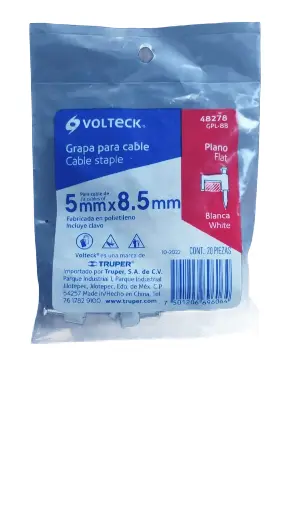 GRAPA 5MM PLANA VOLTECH GPL-8B 48278 