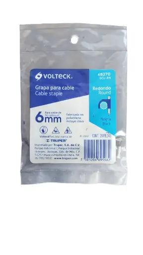GRAPA 6MM RED NEGRA VOLTECH GCU-6N 48270