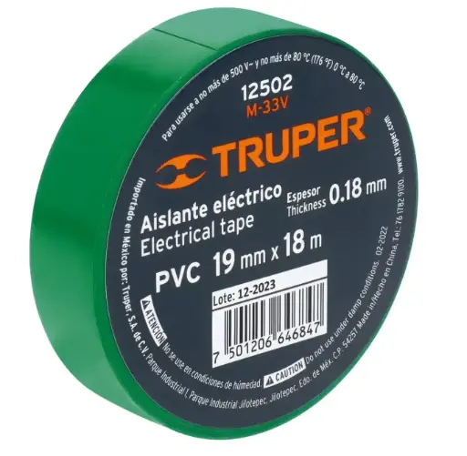 AISLANTE 18M VERDE TRUPER 12502 M-33V