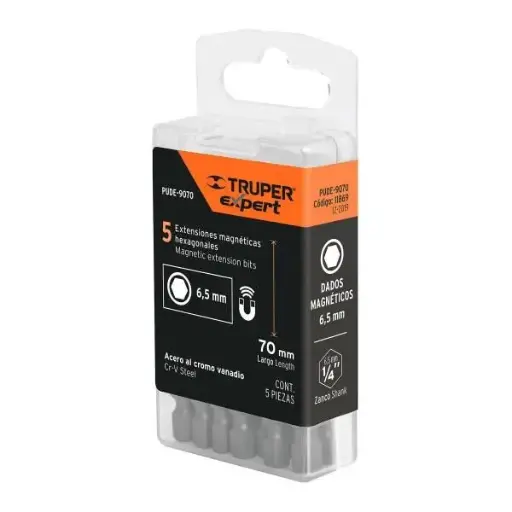 PACK EXTENSIONES DADOS MAGNETICOS 1/4 TRUPER 11869 