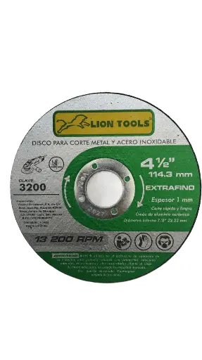 DISCO DE CORTE LION TOOLS 3200 4 1/2 P
