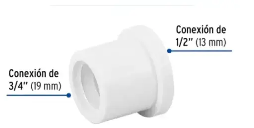PVC REDUCCION 3/4 A 1/2 HIDRAHULICO 