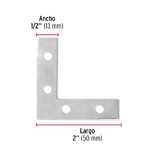 ESCUADRAS PLANAS CANTONERAS 2" 1PZ 41039